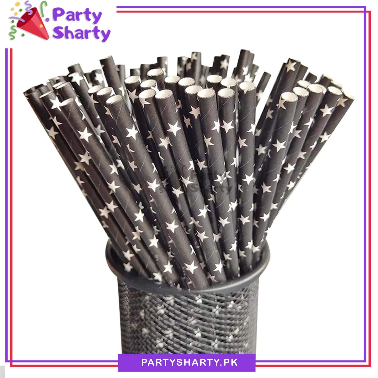 20pcs/Set Paper Straws for Birthday Party Decoration and Celebration