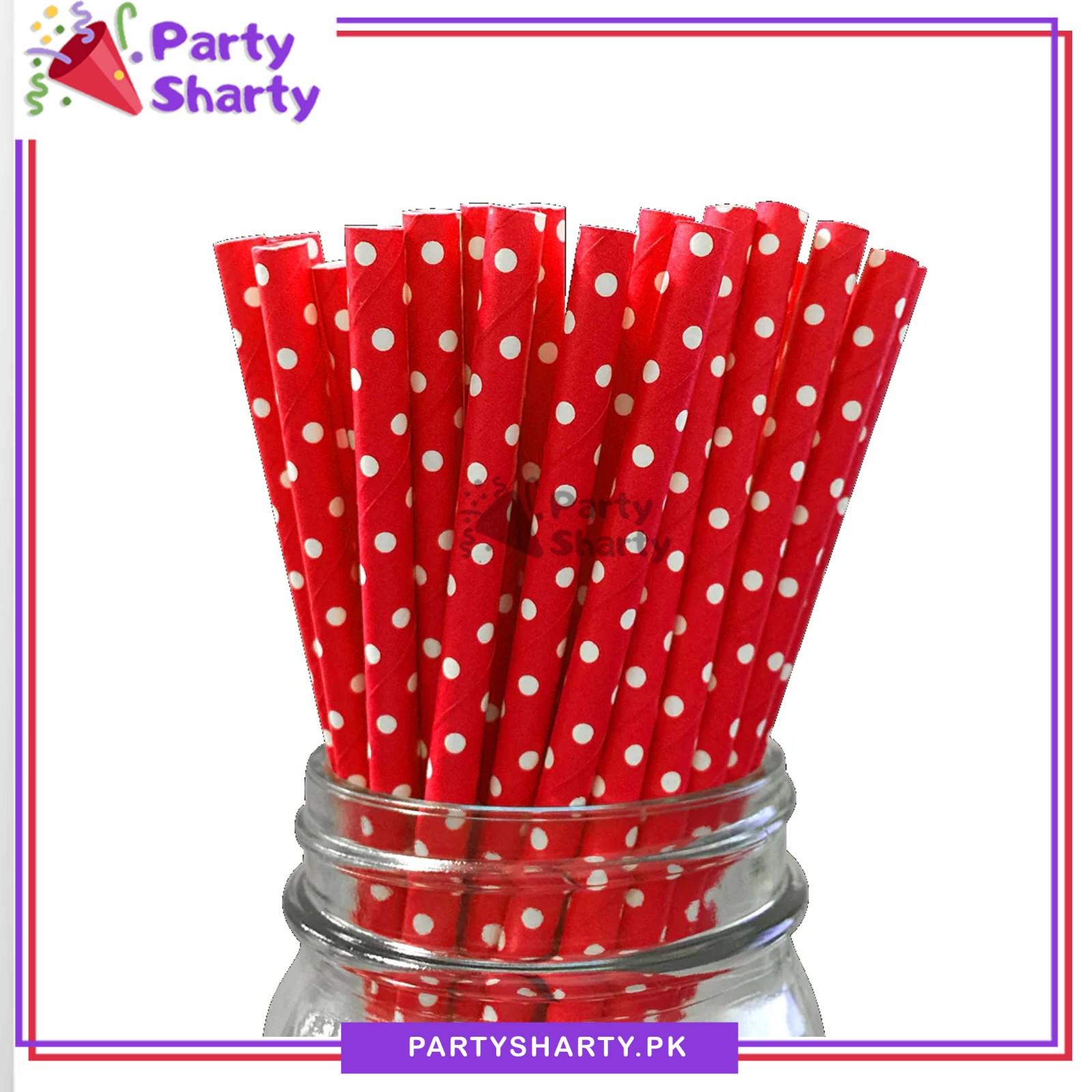 20pcs/Set Paper Straws for Birthday Party Decoration and Celebration