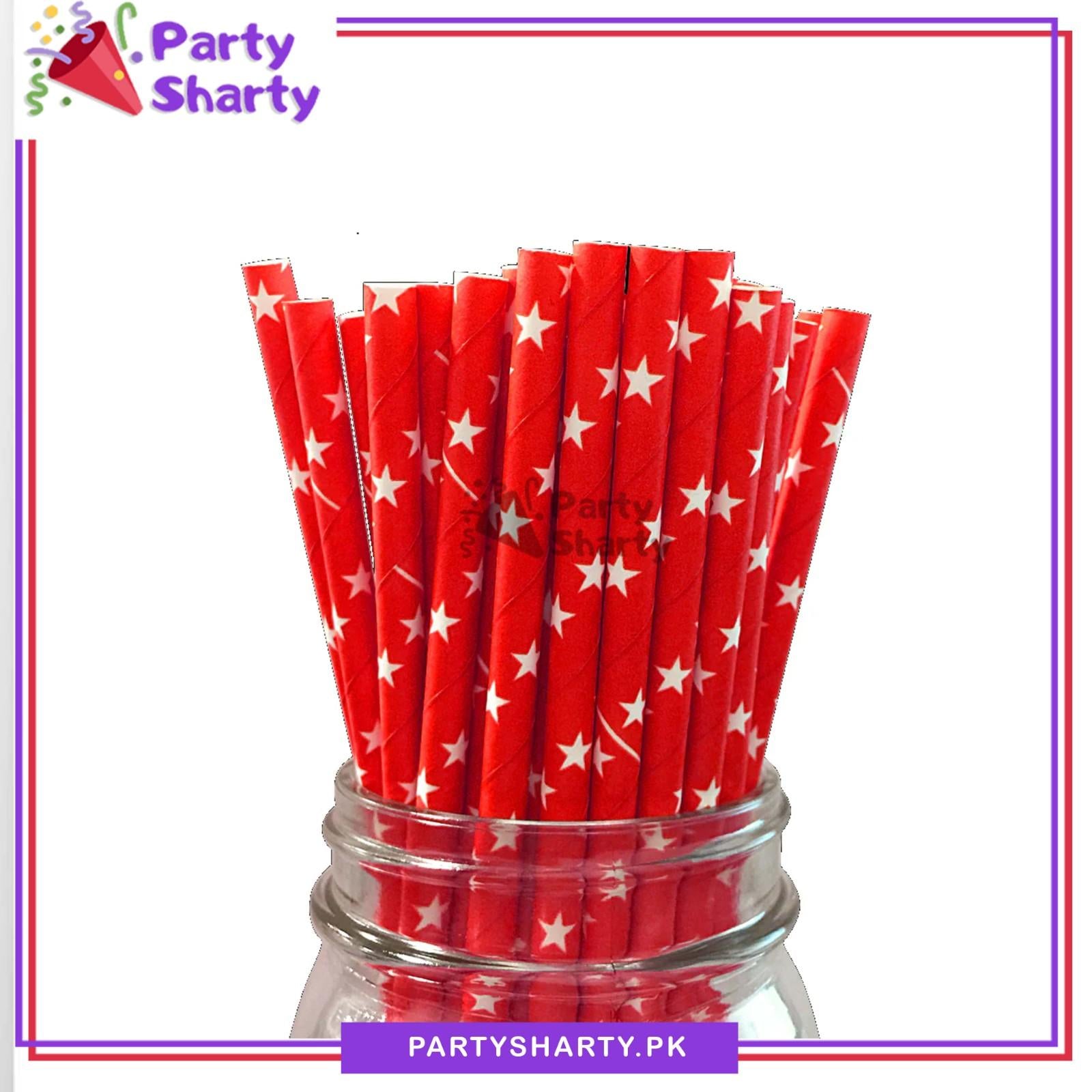 20pcs/Set Paper Straws for Birthday Party Decoration and Celebration