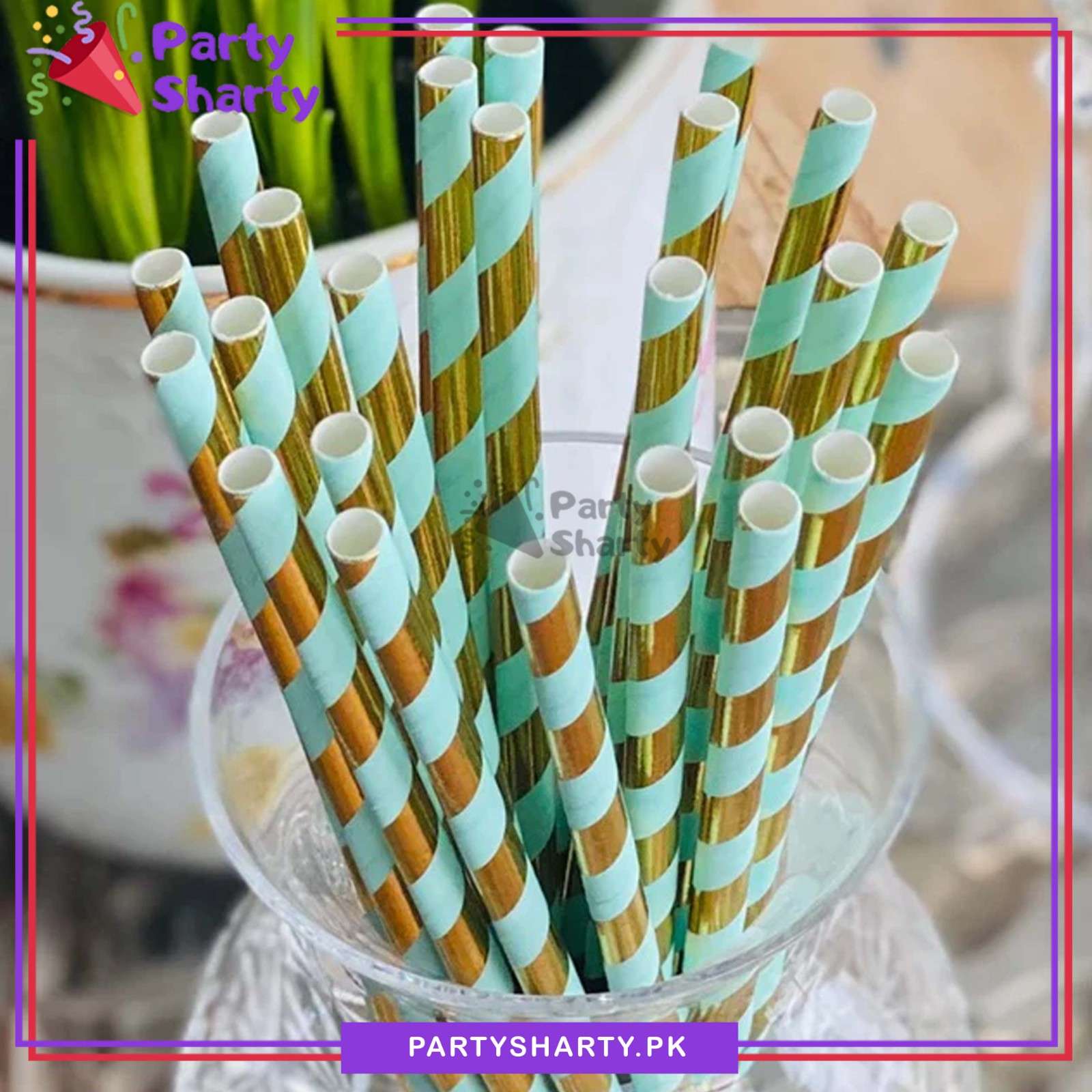 20pcs/Set Paper Straws for Birthday Party Decoration and Celebration