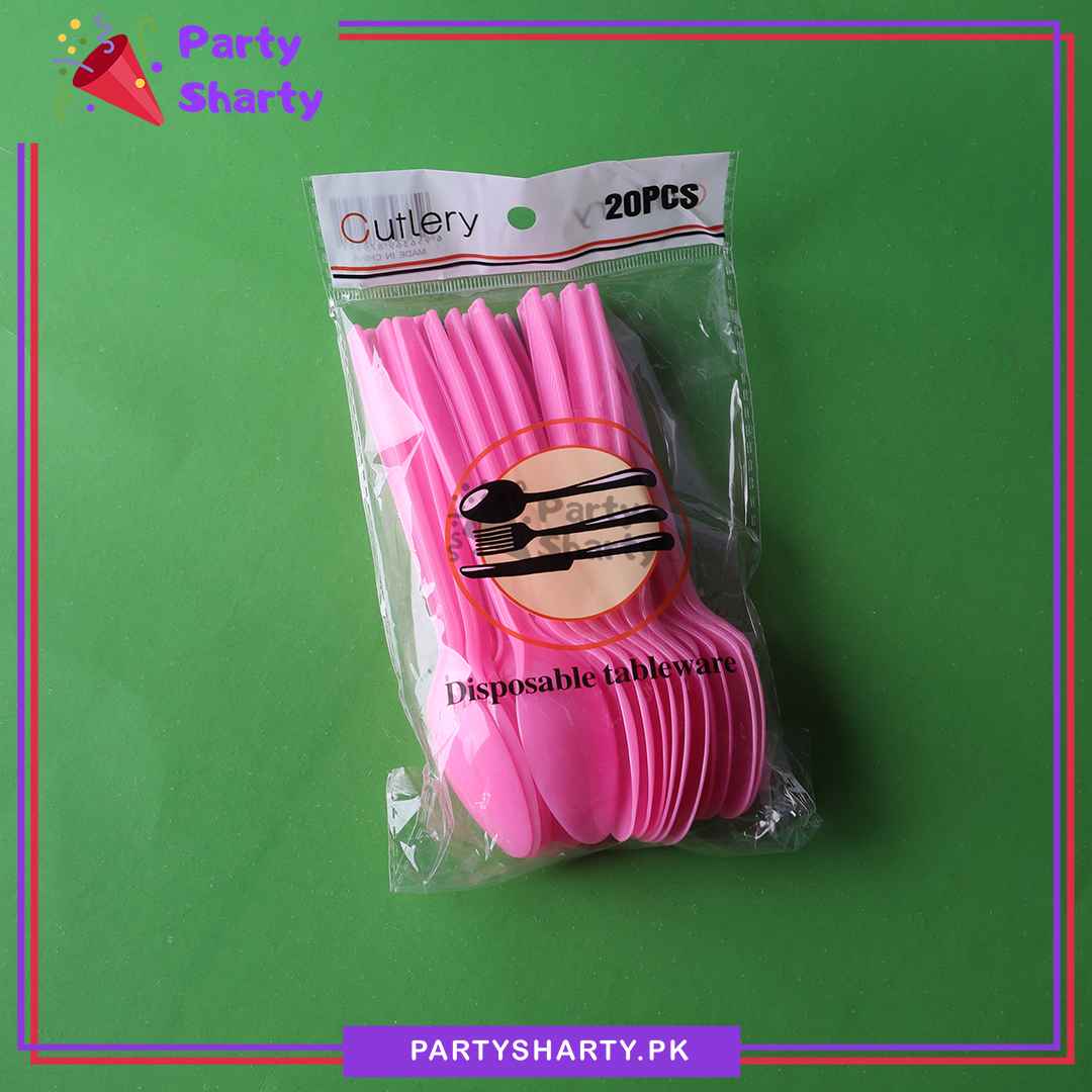 20pcs/set Plastic Spoon For Party Decoration and Celebration