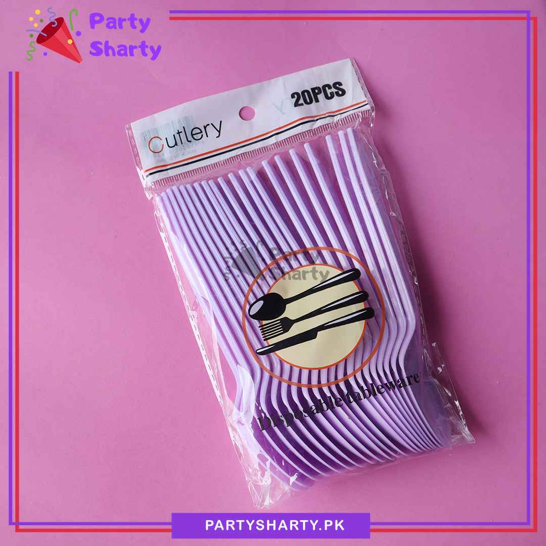 20pcs/set Plastic Spoon For Party Decoration and Celebration