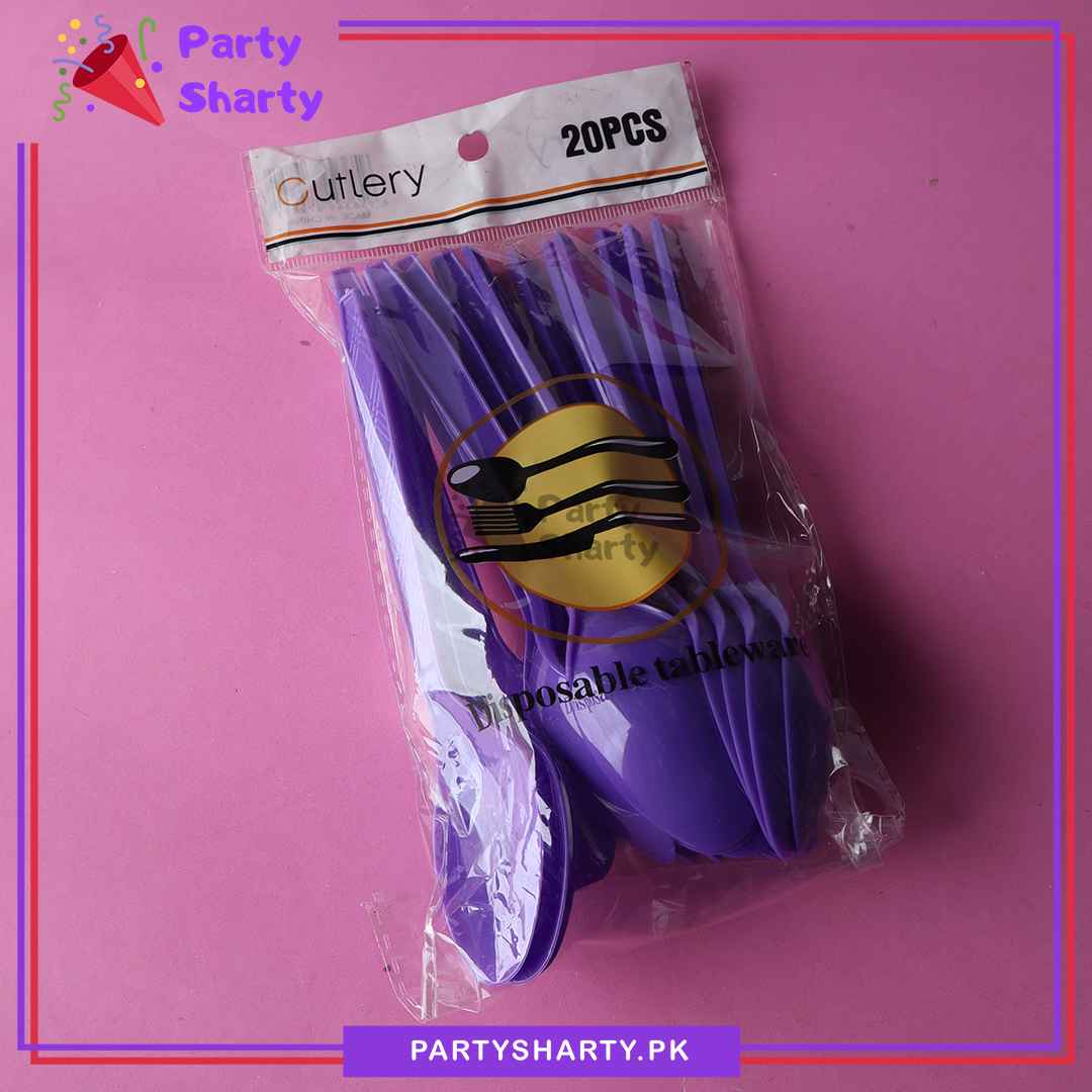 20pcs/set Plastic Spoon For Party Decoration and Celebration