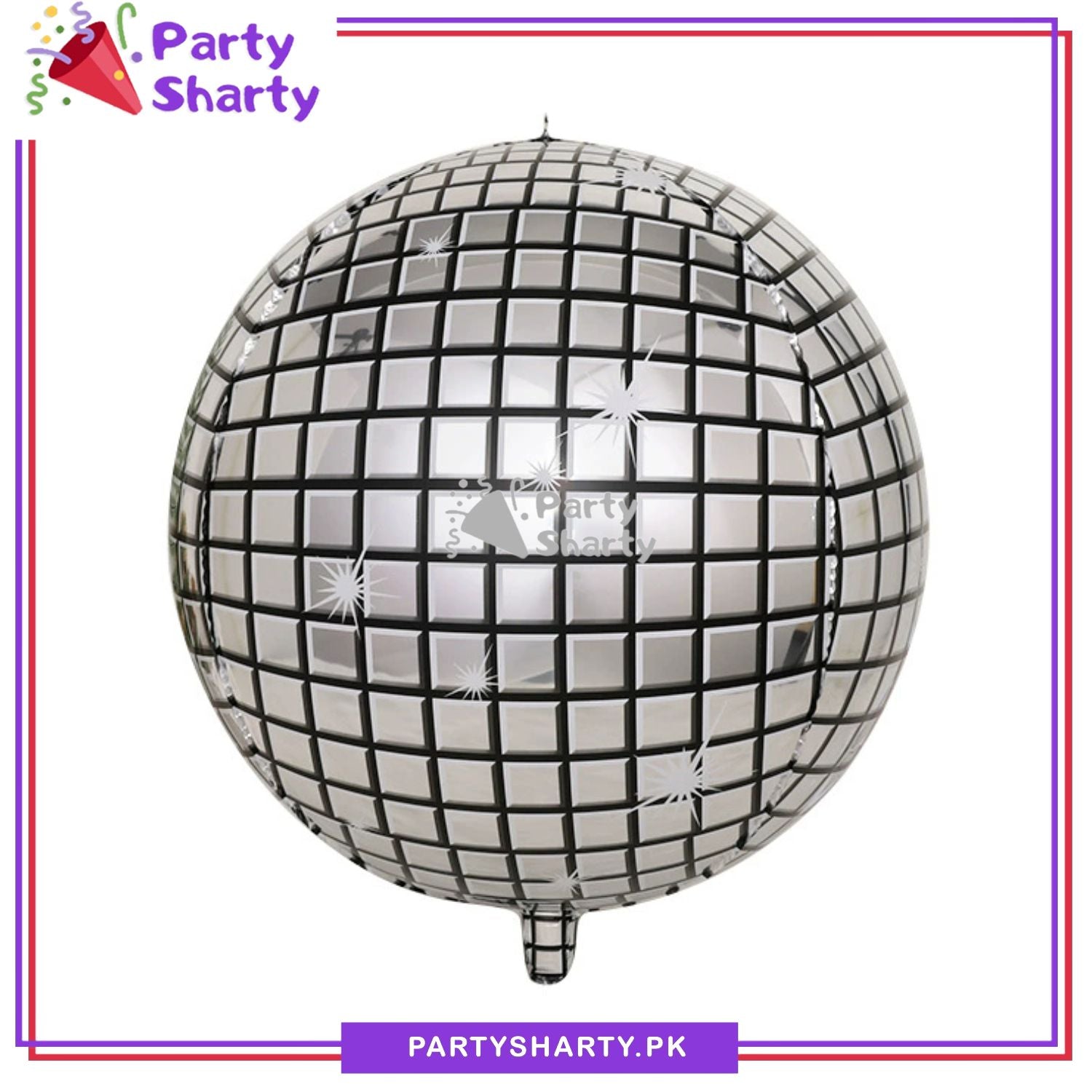 22inch Silver Disco Theme Orbz Shaped Foil Balloon For Birthday Party Decoration and Celebration