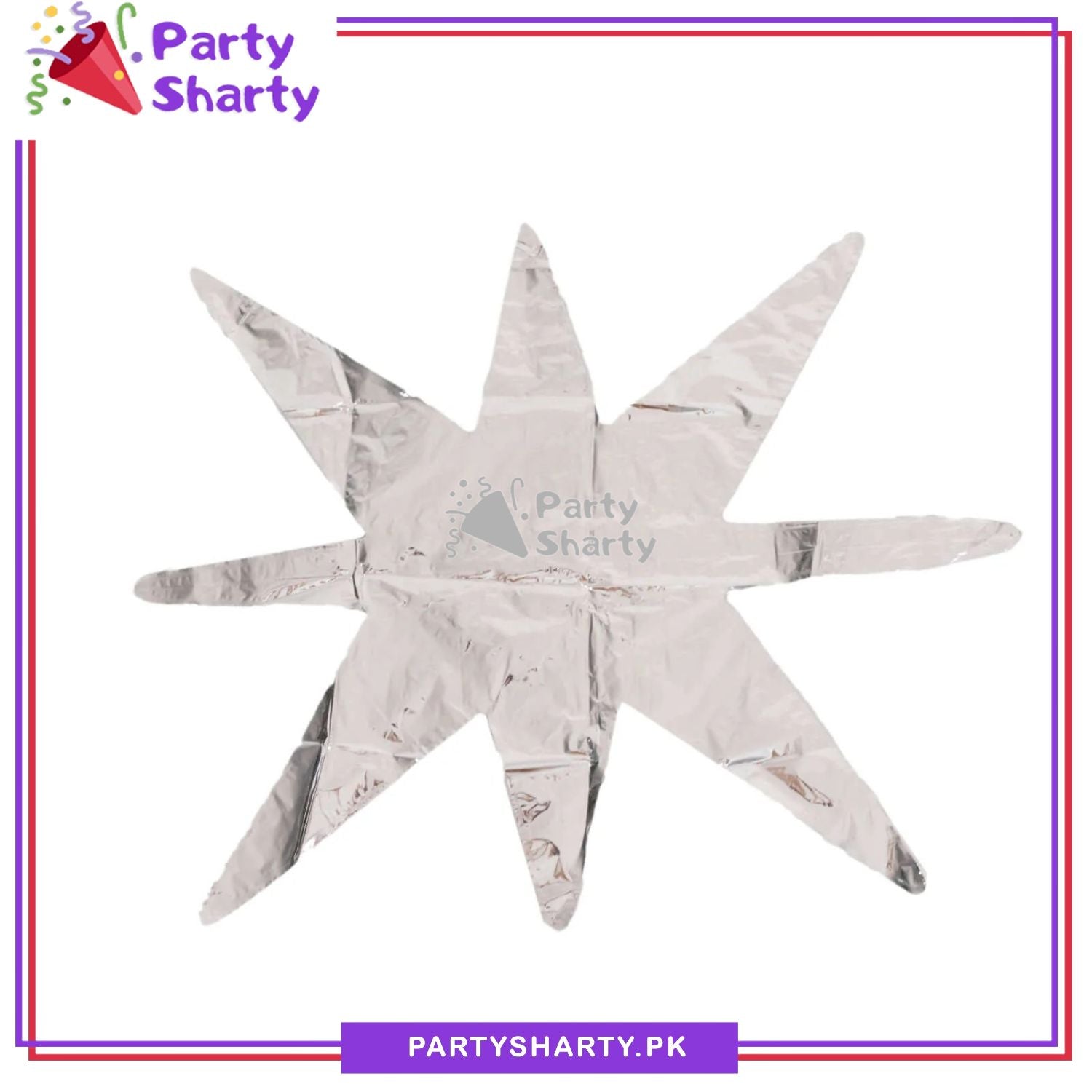22inches Silver Exploding Stars Foil Balloon Birthday Party Wedding Decorations