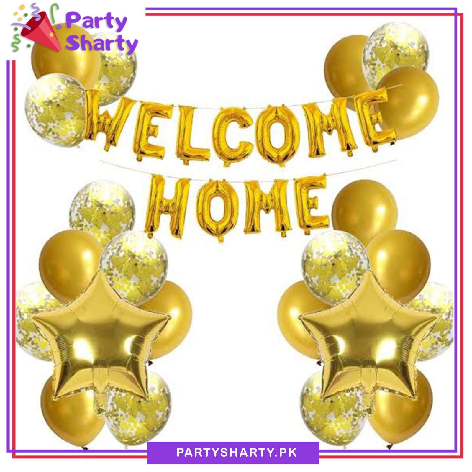 24pcs Welcome Home Balloons set for Welcome Home Decoration & Celebration