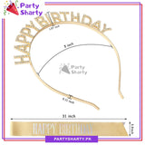 2pcs/Set Happy Birthday Glittered Sash with Rhinestones Hairband For Birthday Party Event and Celebration