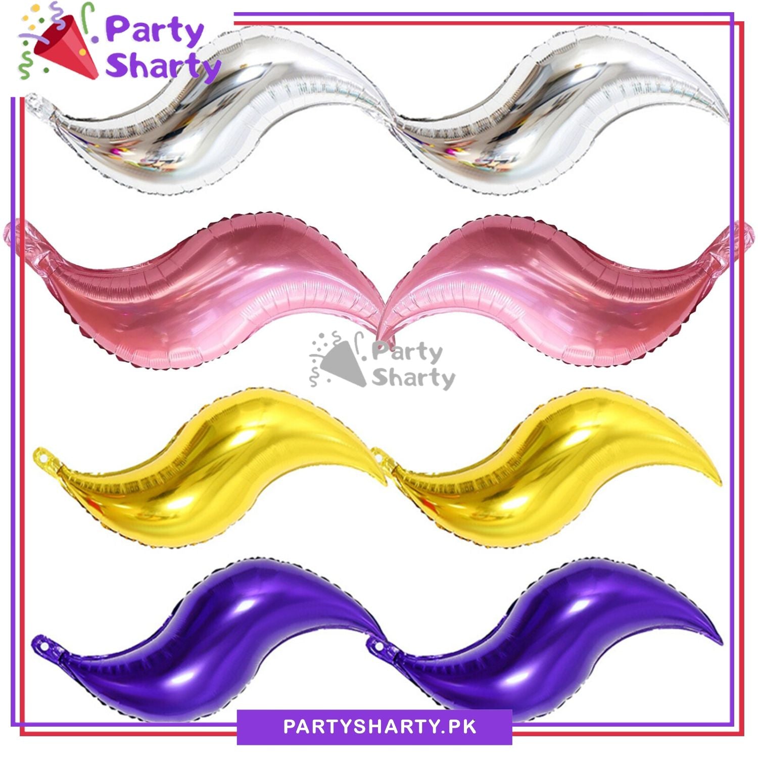 2pcs Mermaid Tail S-shaped Foil Balloon For Mermaid Theme Party Decoration