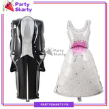 2pcs/set Bride & Groom Shaped Foil Balloons set For Wedding Party Decoration & Celebration