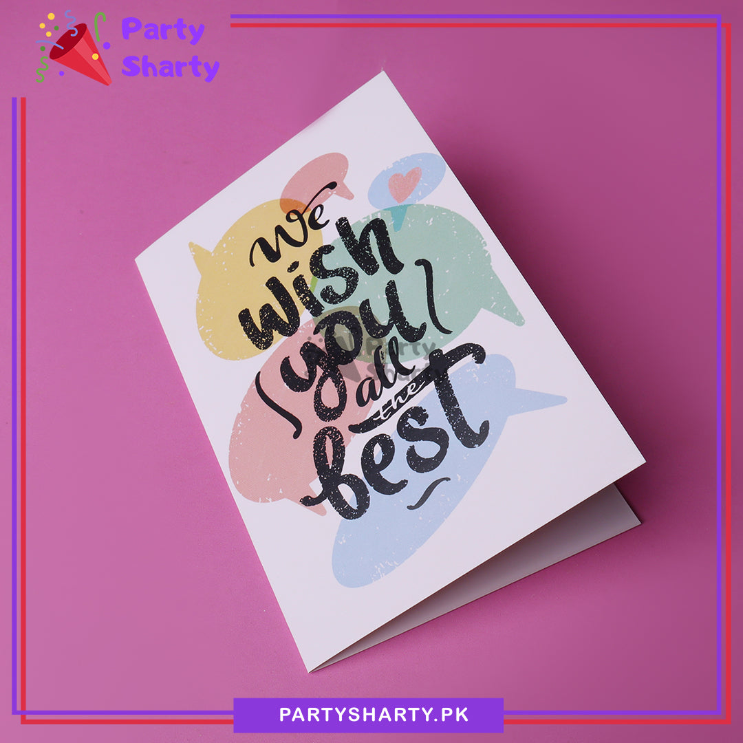 Wish You All The Best Colorfull Design Greeting Card