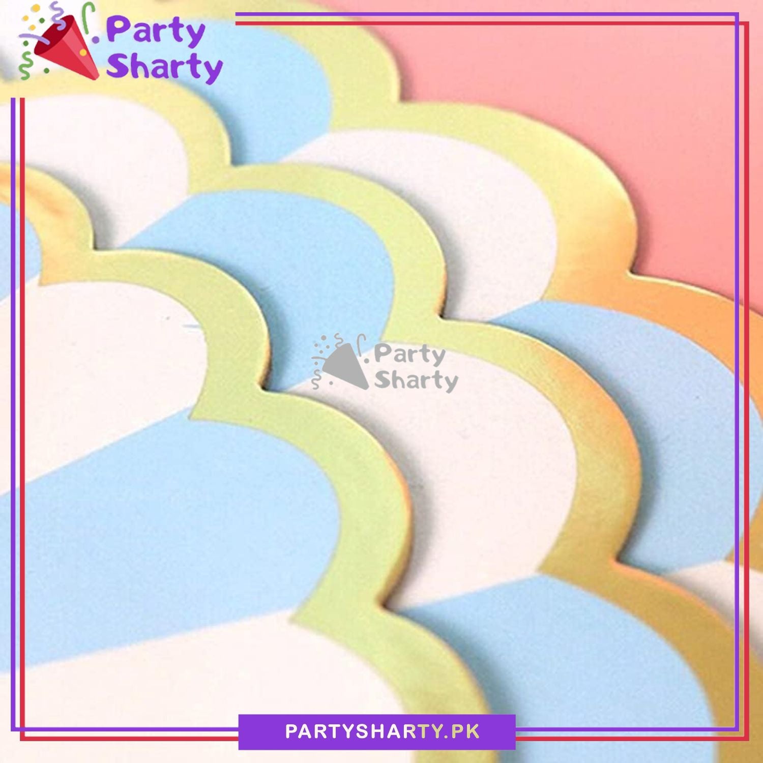 3-Tier Cupcake Stand, White Strip Pattern Cardboard Cupcake Holder Stand For Candyland Birthday Party Decoration and Celebration