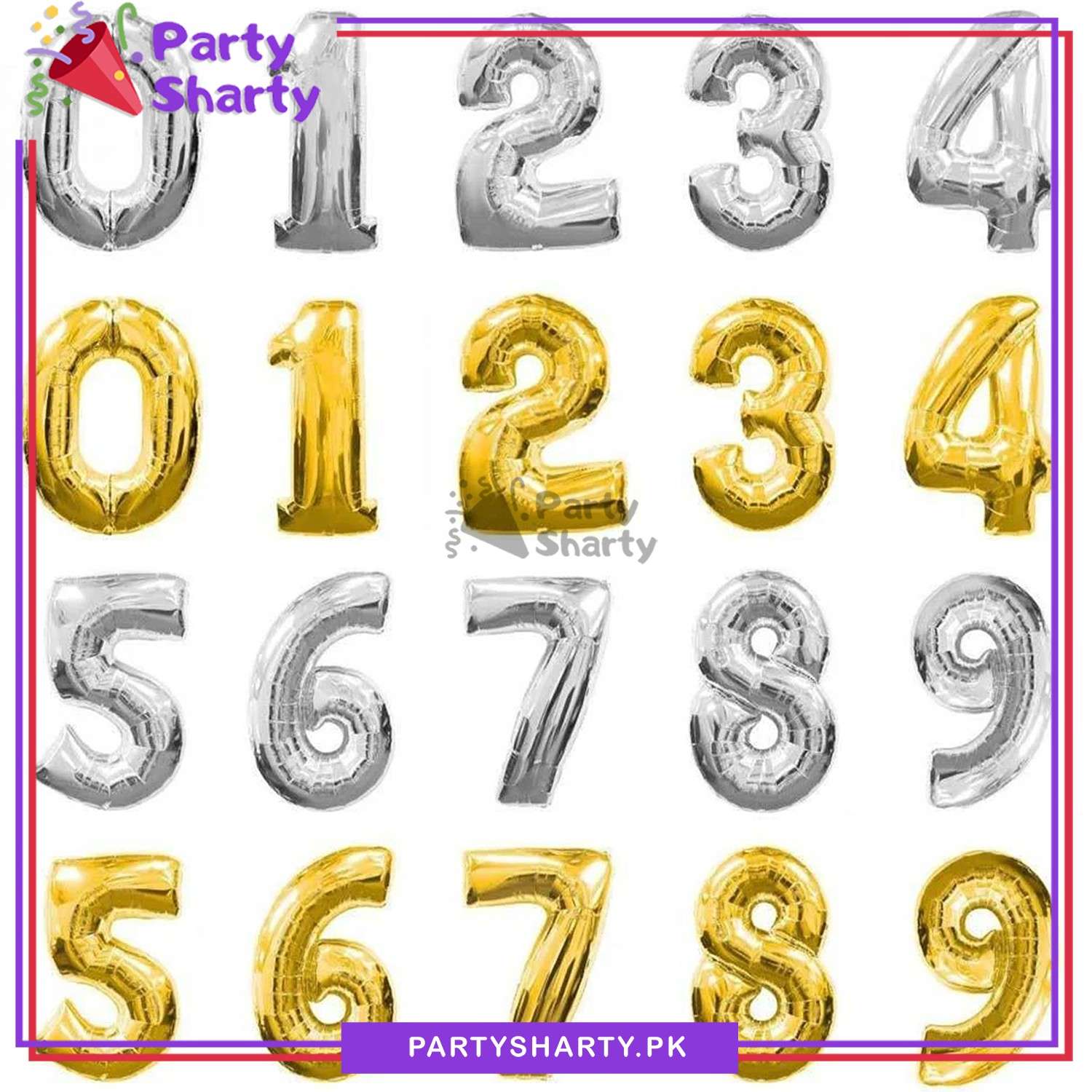32 inches Number Foil Balloon for Birthday / Anniversary Party Decoration