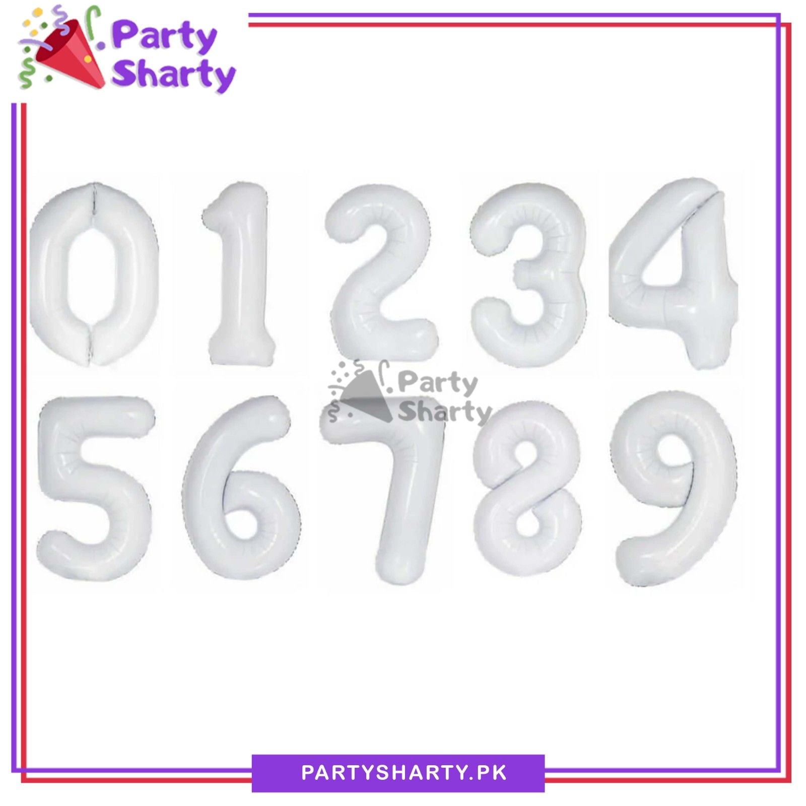 32inches White Number Foil Balloon for Party Decoration & Celebration
