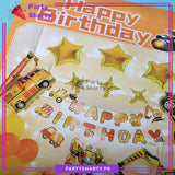 32pcs Happy Birthday Construction Theme Set For Theme Based Birthday Decoration & Celebration