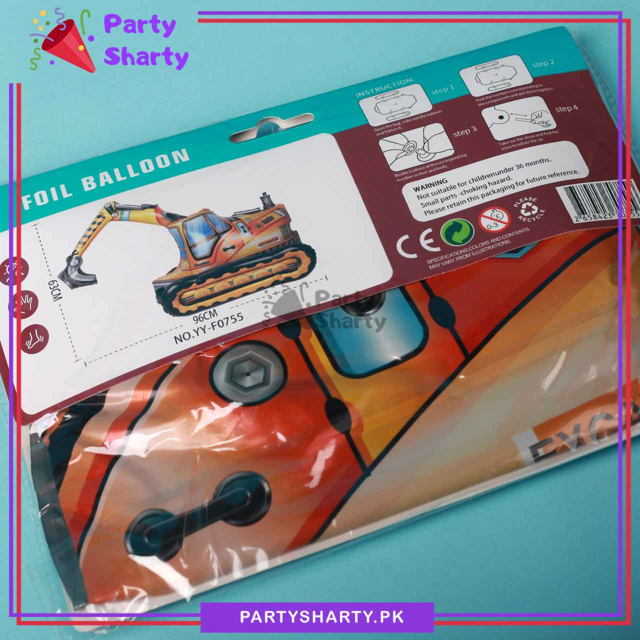 32pcs Happy Birthday Construction Theme Set For Theme Based Birthday Decoration & Celebration