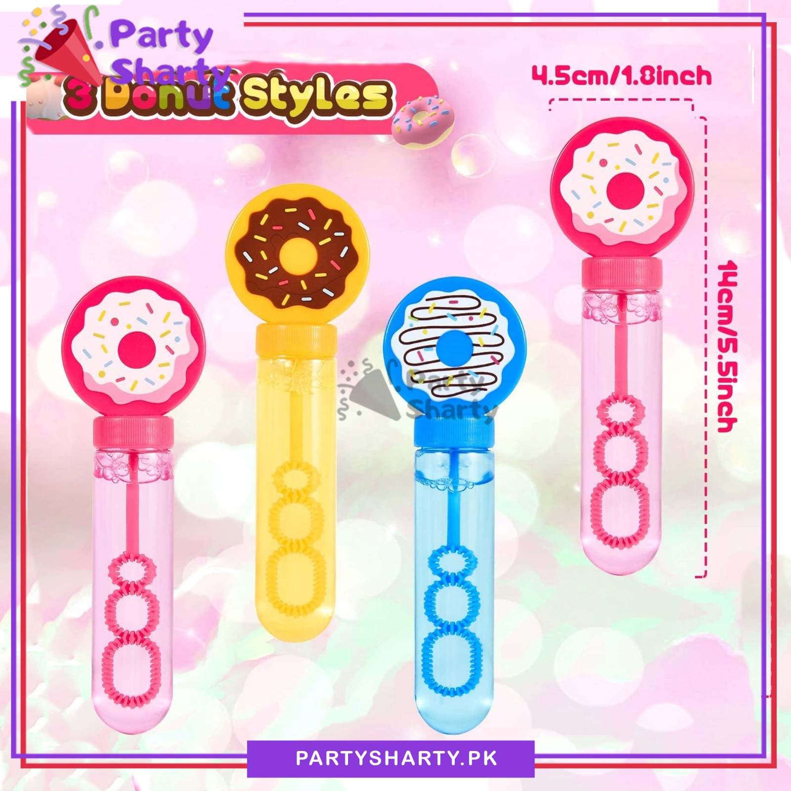 1pc Donut Theme Bubble Toys For Donut Theme Birthday Goody Bags Favor Gifts Celebration