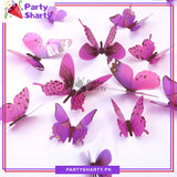 3D Butterfly Wall Sticker For Home & Event Decoration (Pack of 12)