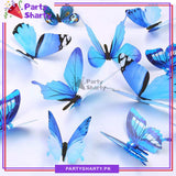 3D Butterfly Wall Sticker For Home & Event Decoration (Pack of 12)