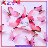 3D Butterfly Wall Sticker For Home & Event Decoration (Pack of 12)