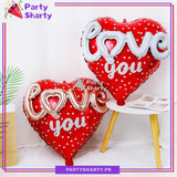 3D Love You Heart Shaped Foil Balloons For Party Decoration and Celebration