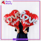 3D Love You Heart Shaped Foil Balloons For Party Decoration and Celebration