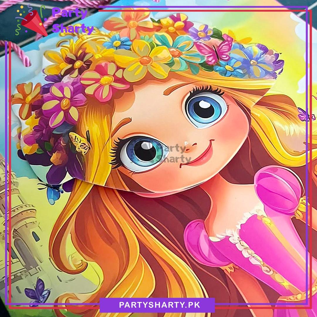 3D Princess Floral Crown Gift Bag For Princess Theme Birthday Gift