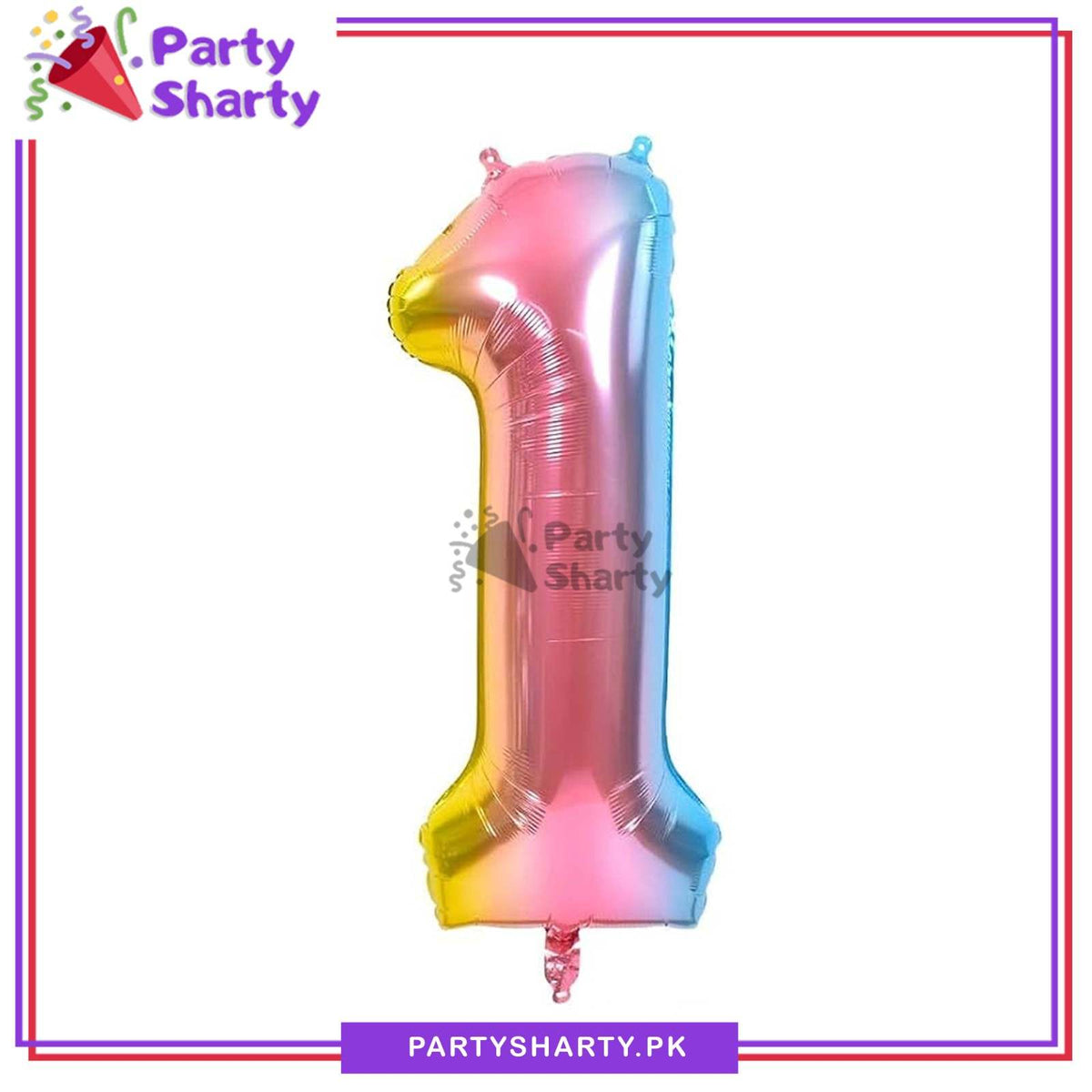 40inches Unicorn Rainbow Multi Shade Number Foil Balloon For Party Decoration & Celebration