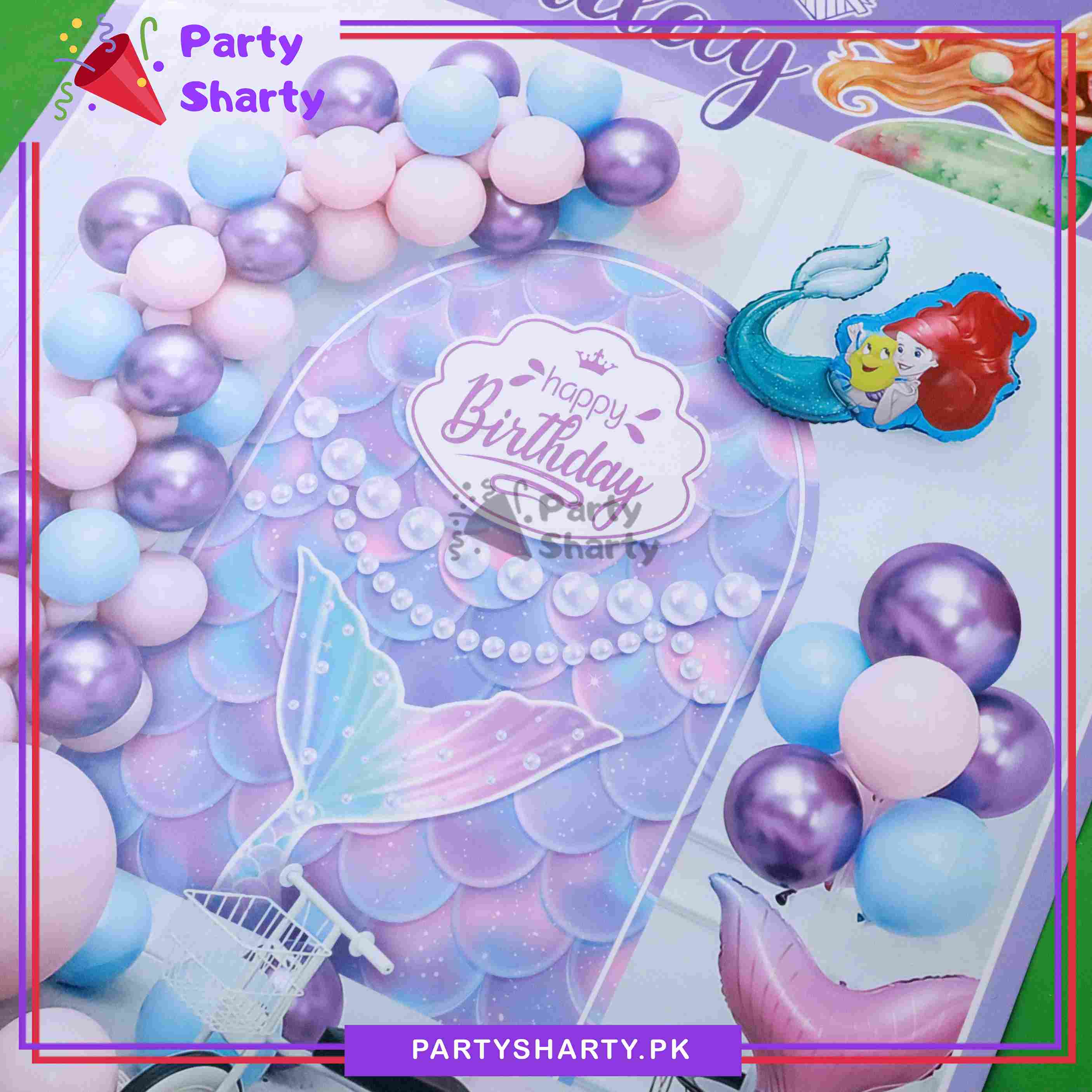 47pcs Mermaid Theme Set for Theme Based Birthday Decoration & Celebration