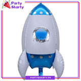 4D Large Rocket Shaped Foil Balloon For Space Birthday Party Theme
