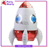 4D Large Rocket Shaped Foil Balloon For Space Birthday Party Theme