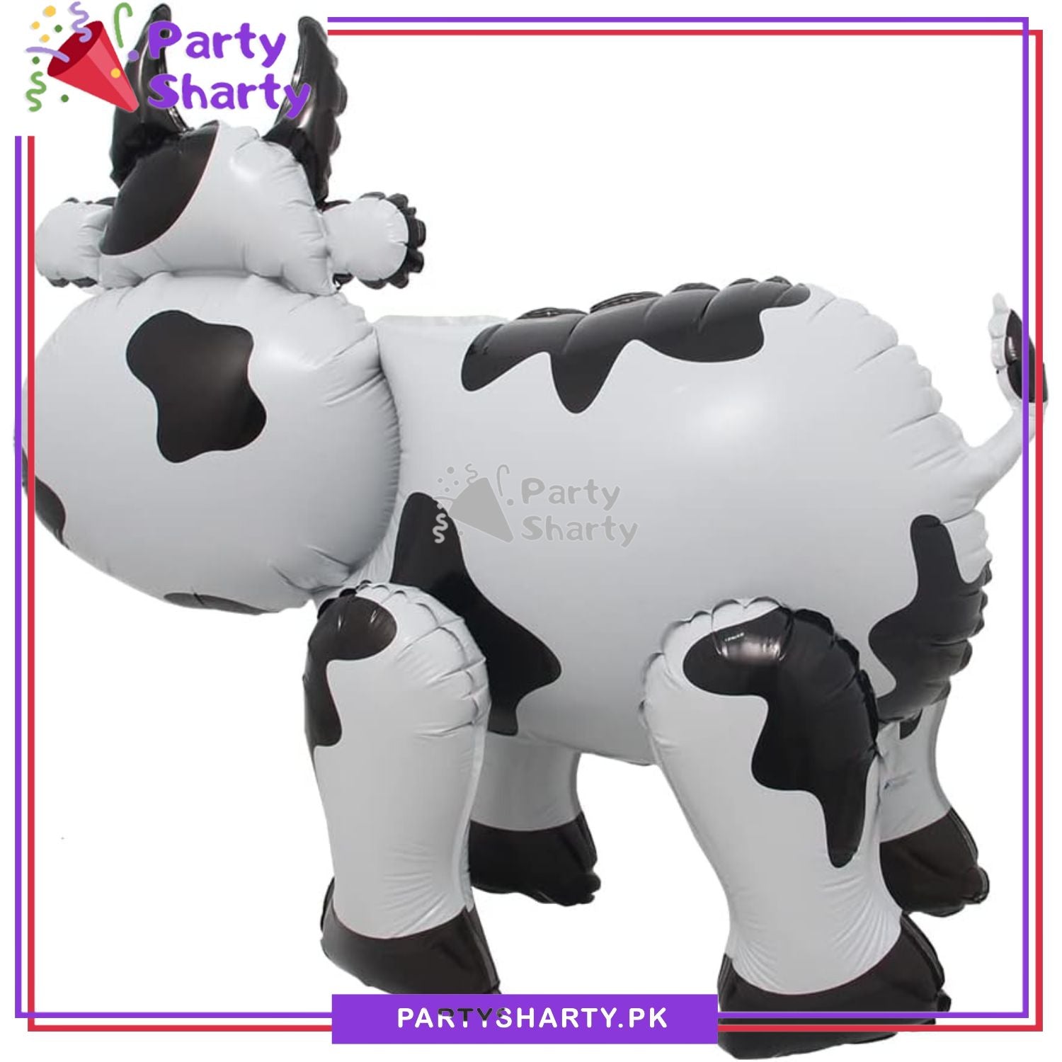 4D Cute Cow Foil Balloons for Farm Animal Theme Birthday Party and Decoration