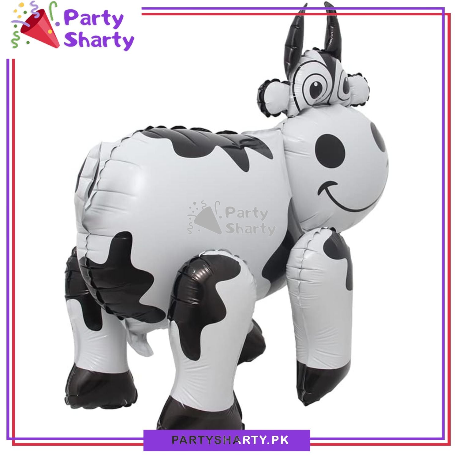 4D Cute Cow Foil Balloons for Farm Animal Theme Birthday Party and Decoration