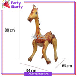 4D Cute Giraffe Foil Balloons for Jungle / Safari Theme Birthday Party and Decoration