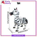 4D Cute Zebra Foil Balloons for Jungle / Safari Theme Birthday Party and Decoration