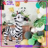 4D Cute Zebra Foil Balloons for Jungle / Safari Theme Birthday Party and Decoration