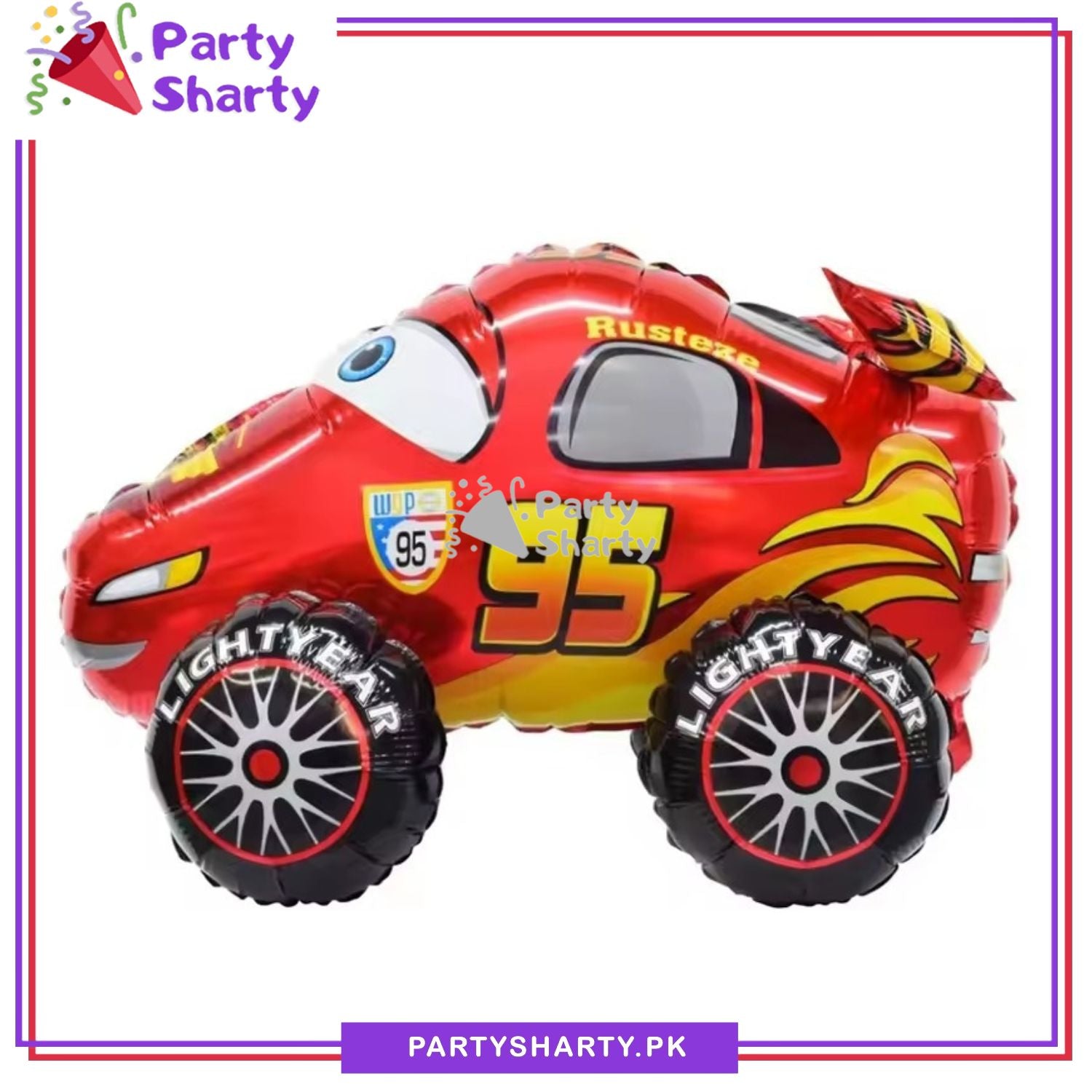 4D Lightning Mcqueen Car Foil Balloons for Car Theme Birthday Party and Decoration