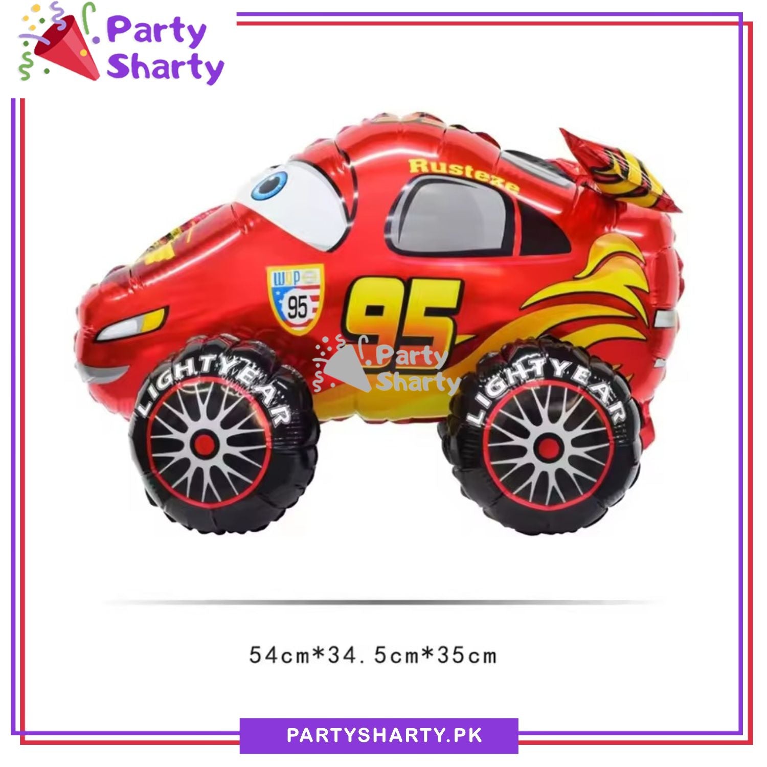 4D Lightning Mcqueen Car Foil Balloons for Car Theme Birthday Party and Decoration