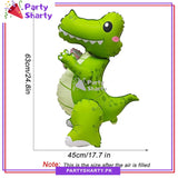 4D Matte Cute Green Crocodile Foil Balloons for Dinosaur Theme Birthday Party and Decoration