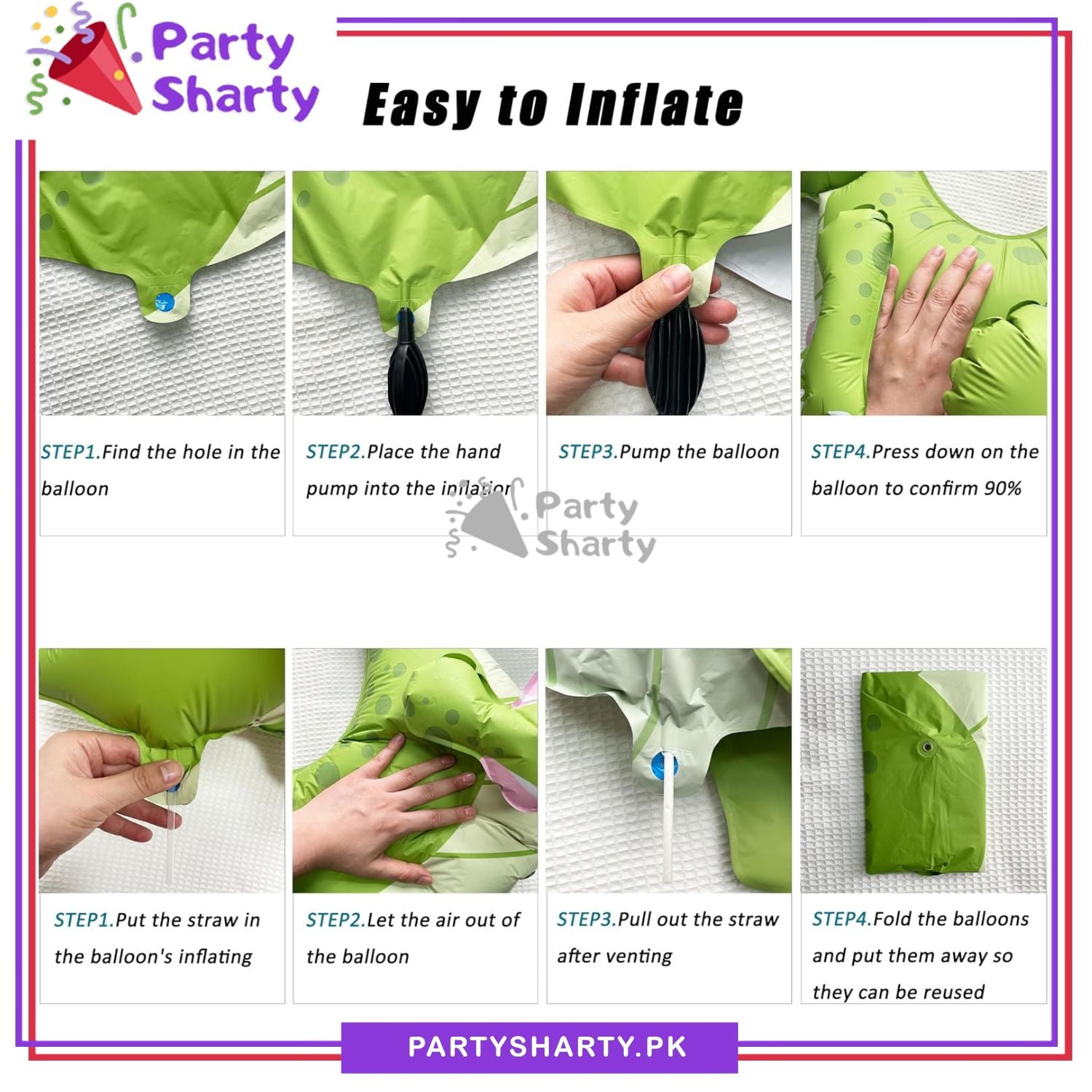 4D Matte Cute Happy birthday Printed Green dinosaur Foil Balloons for Dinosaur Theme Birthday Party and Decoration