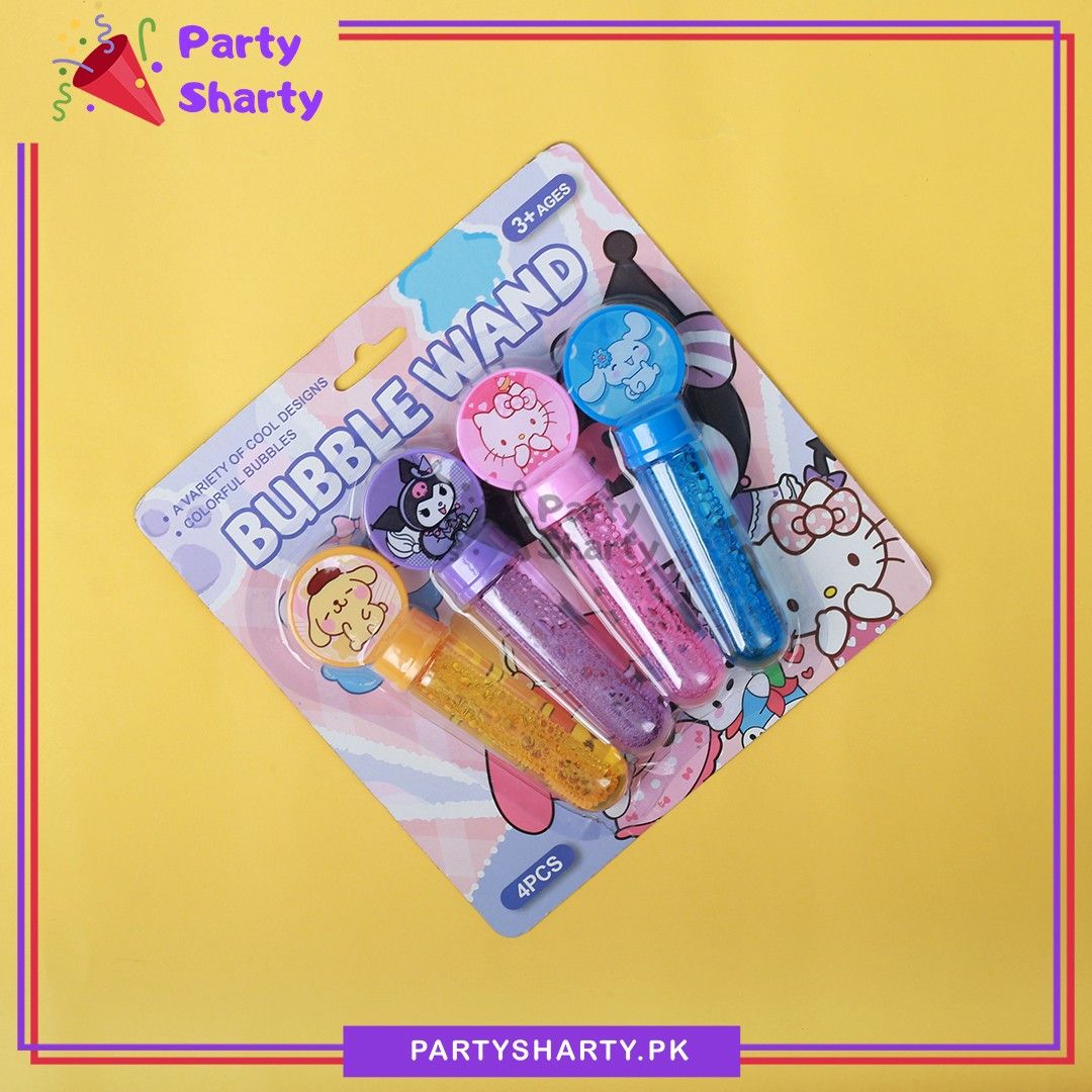 4pcs Hello Kitty / Kuromi Theme Bubble Set For Theme Birthday Goody Bags Favor Gifts