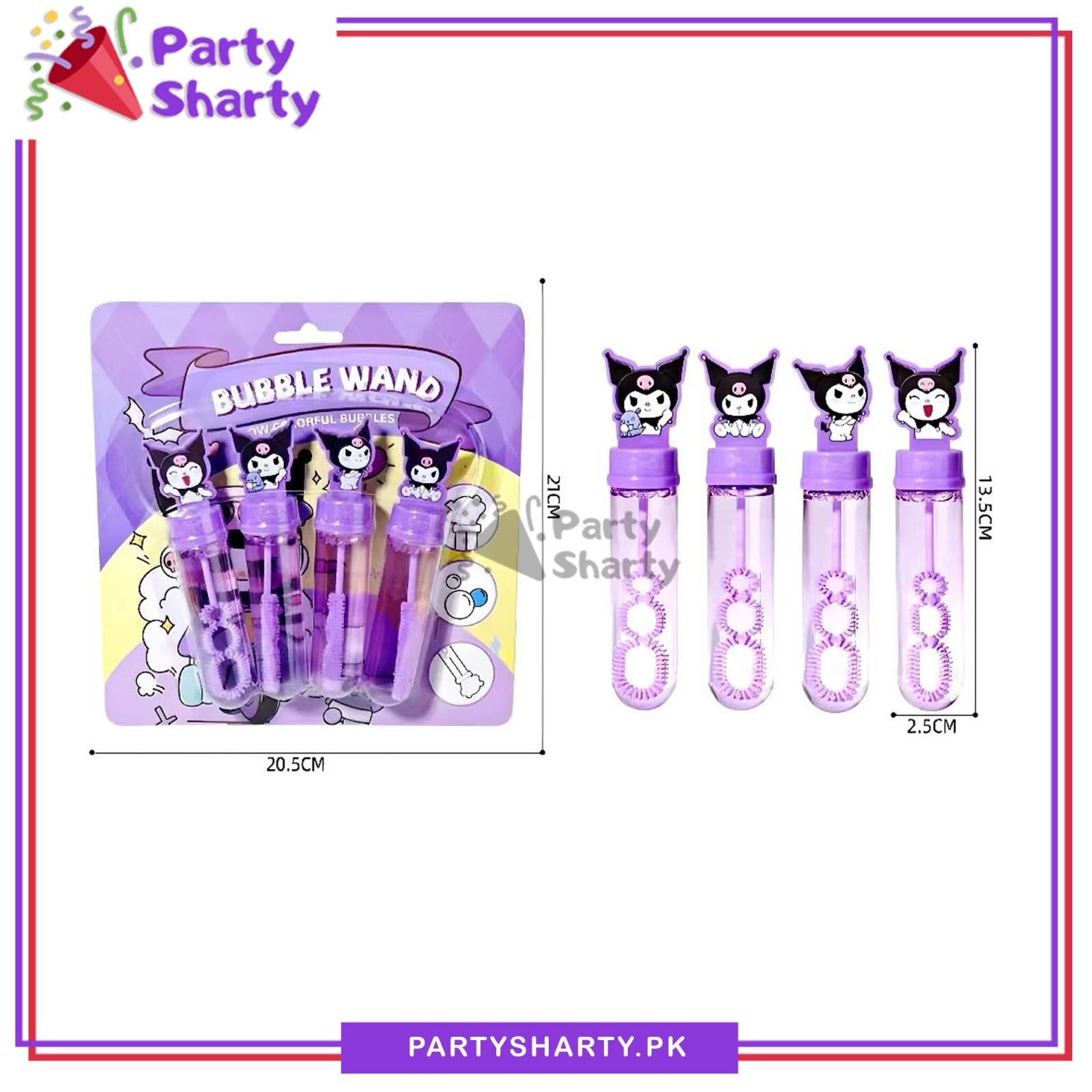 4pcs Kuromi Theme Bubble Stick Toys For Kuromi Theme Birthday Goody Bags Favor Gifts