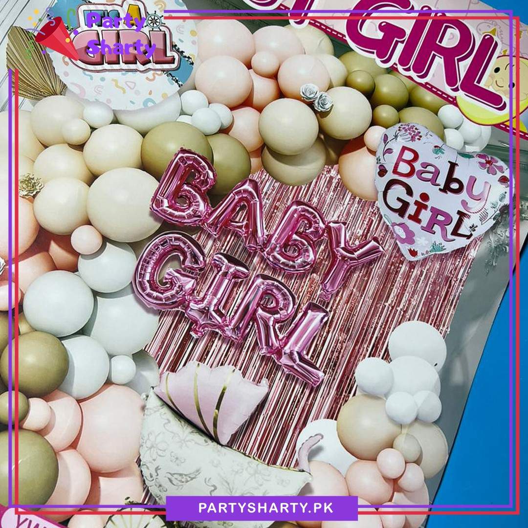 57pcs Baby Girl Theme Set for Welcome Baby Event Decoration & Celebration