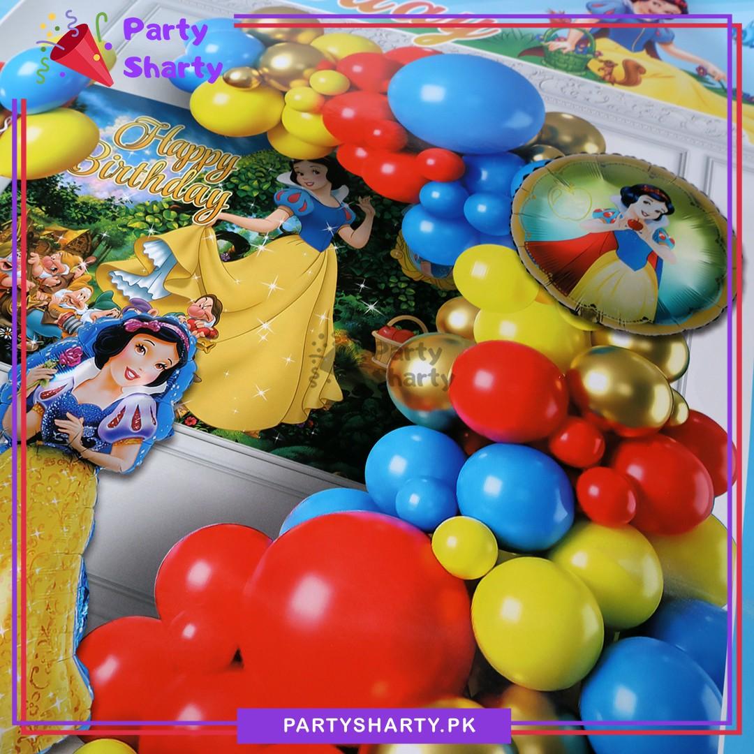 58pcs Happy Birthday Princess Snow White Theme Set For Birthday Decoration & Celebration