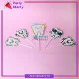 5pcs/Set I Got My First Tooth Cake Toppers Set For First Tooth Celebration & Decoration
