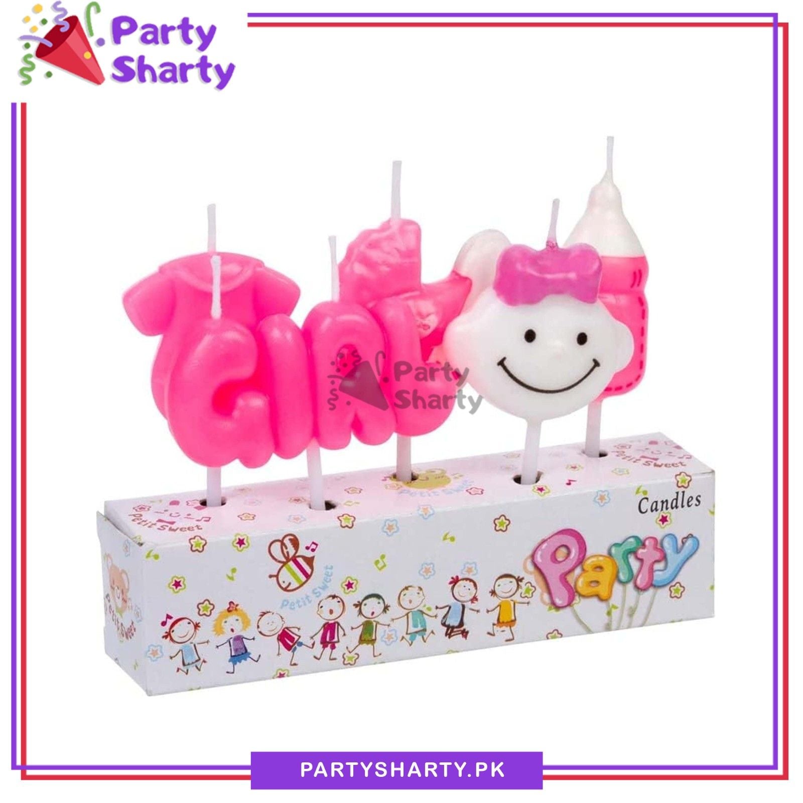 5pcs/set Baby Girl Shaped Candles Cake / Cupcake Toppers Creative Birthday Cake Candles Party Supplies