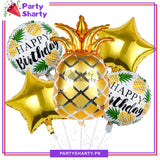 5pcs/set Pineapple Foil Balloons For Fruit Theme Party Decoration and Celebration