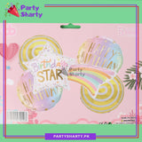 5pcs/ Set Birthday Star Rainbow Foil Balloons Set For Birthday Party Decoration and Celebration