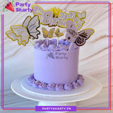 5pcs/Set Butterfly Theme Happy Birthday Cake Toppers For Cake Decoration