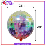 5pcs/Set 22inch Multi Disco Theme ORBZ Shaped Foil Balloon For Birthday Party Decoration and Celebration