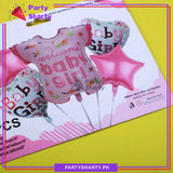 5pcs/Set Baby Boy / Girl Stylish Romper Shaped Foil Balloon Set For Baby Shower, Welcome Baby Decoration and Celebrations